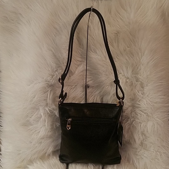 BLACK DAZZLING RHINESTONE PATTERN CROSSBODY SLING - Picture 3 of 7